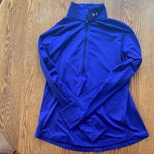 Womens Under Armor Cold Gear 3/4 zip Pullover with thumb holes on sleeves